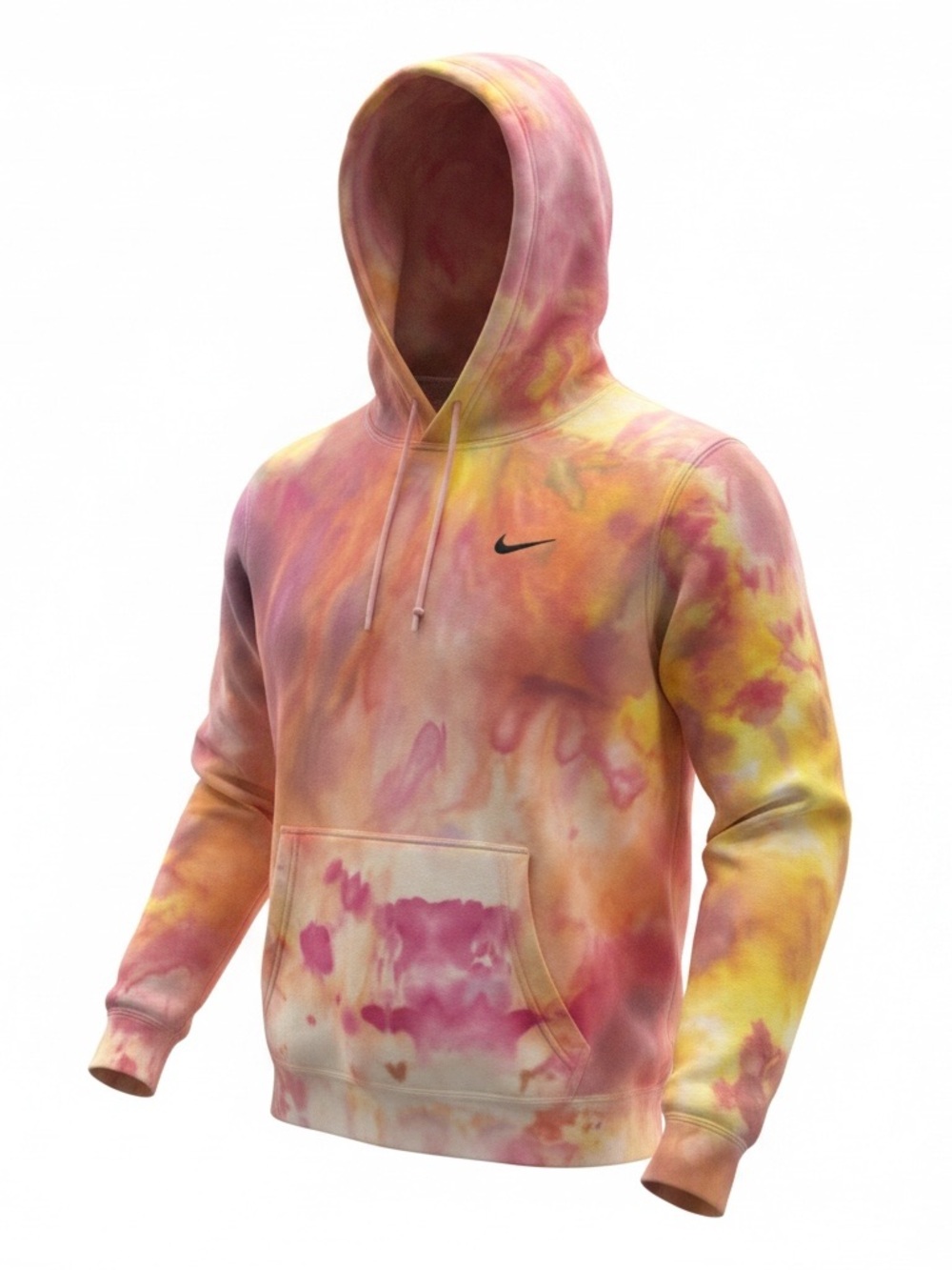 Nike Tie-Dye Pullover Hoodie in Pink, Yellow & Orange unisex
